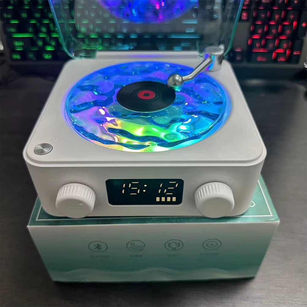 Mini Retro White Noise Bluetooth Speaker Portable Wireless Vintage Sleep Aid Bluetooth Speaker Subwoofer with RGB Light